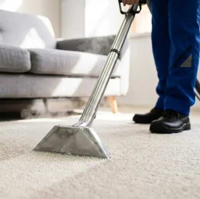 Carpet steam cleaning equipment ready for a service