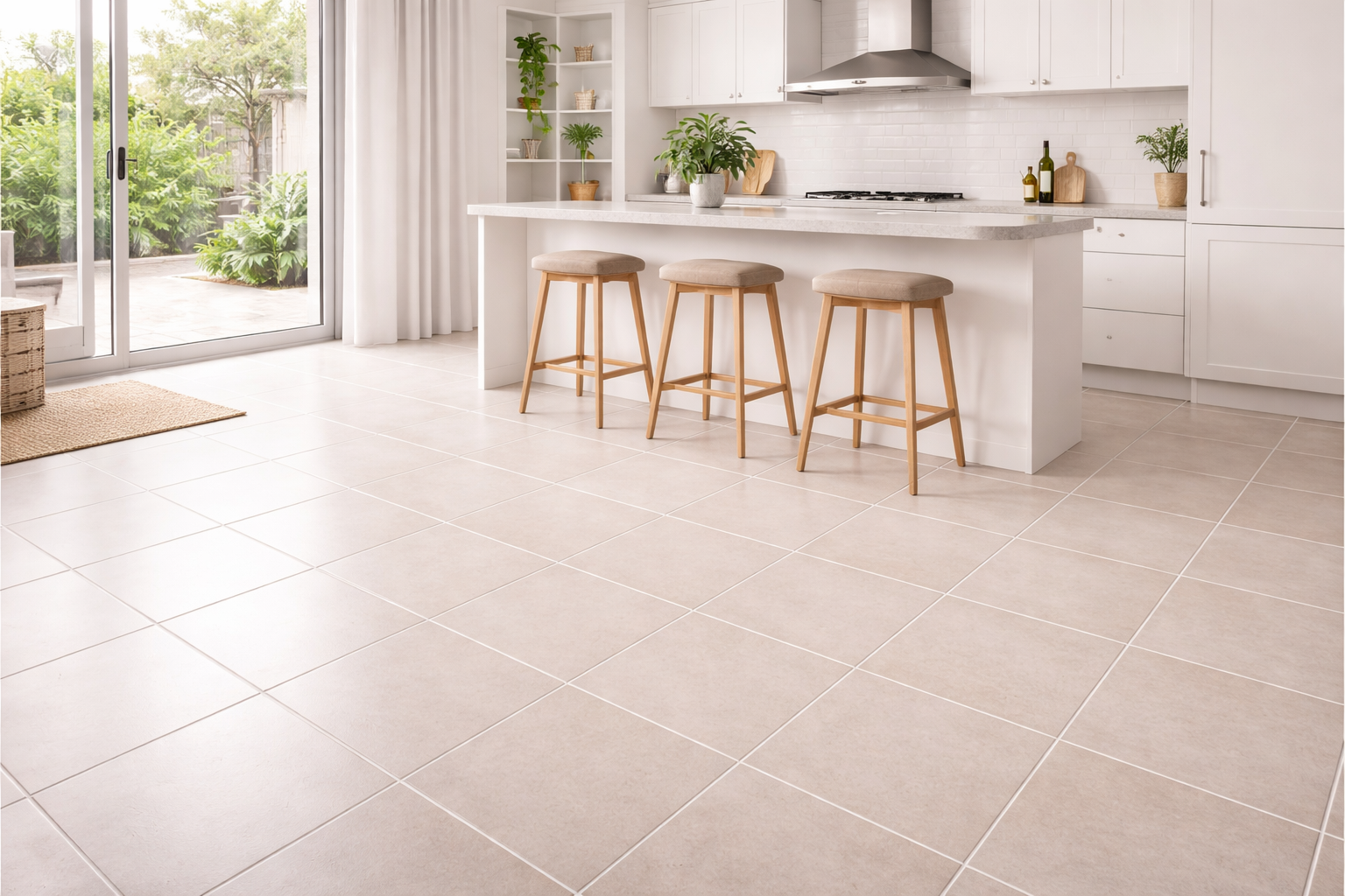 Kitchen tile cleaning